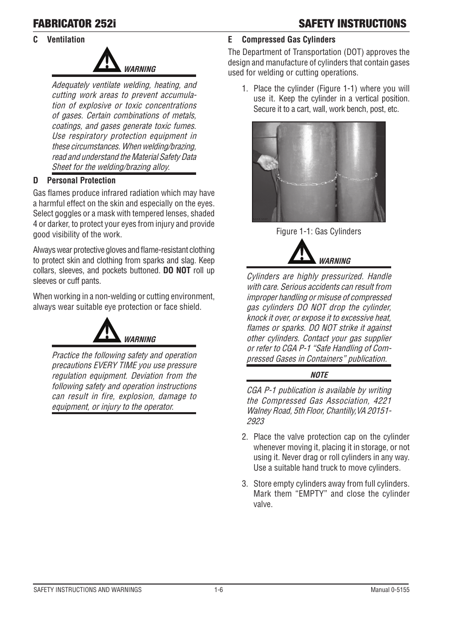 Fabricator 252i safety instructions | Tweco 252i Fabricator User Manual | Page 12 / 100