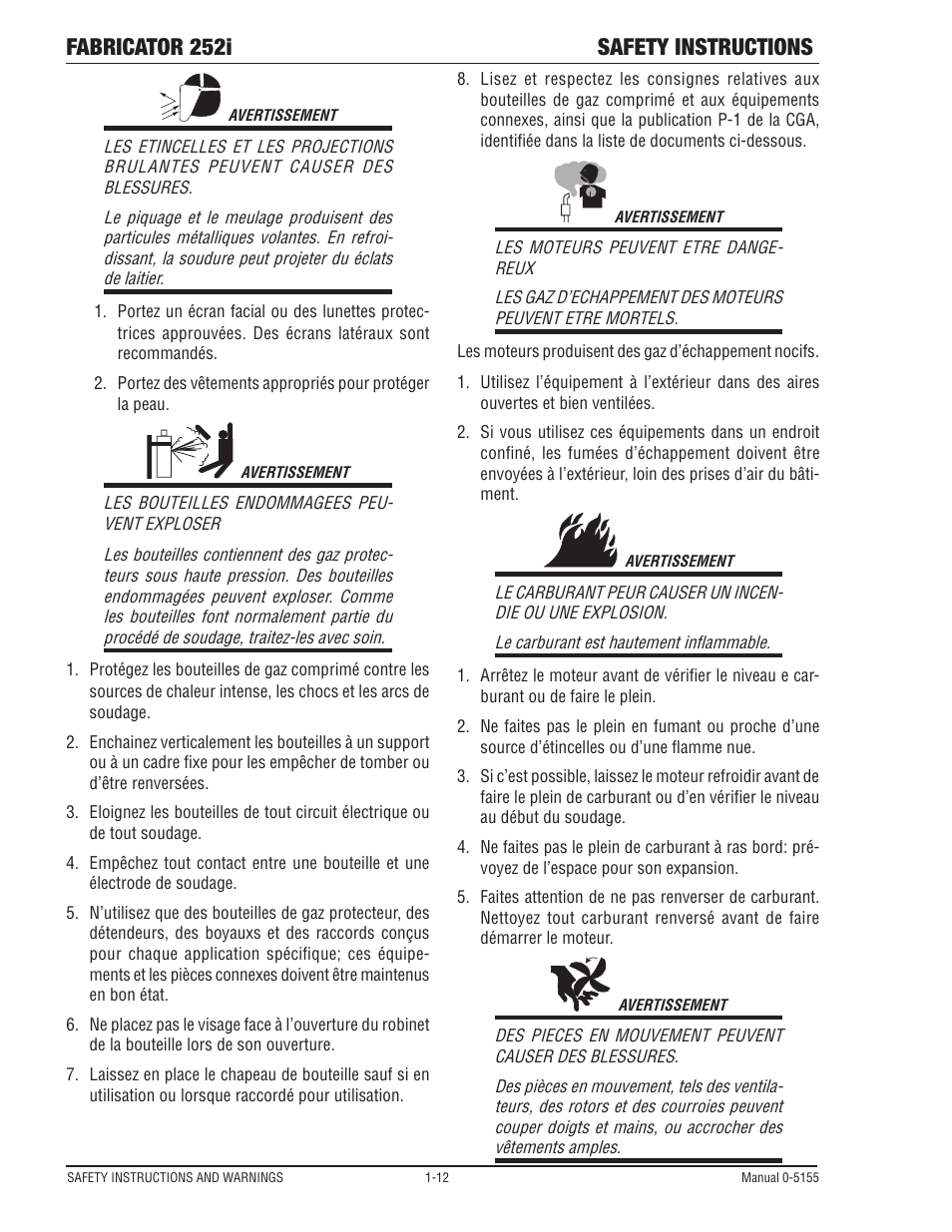 Fabricator 252i safety instructions | Tweco 252i Fabricator User Manual | Page 18 / 100