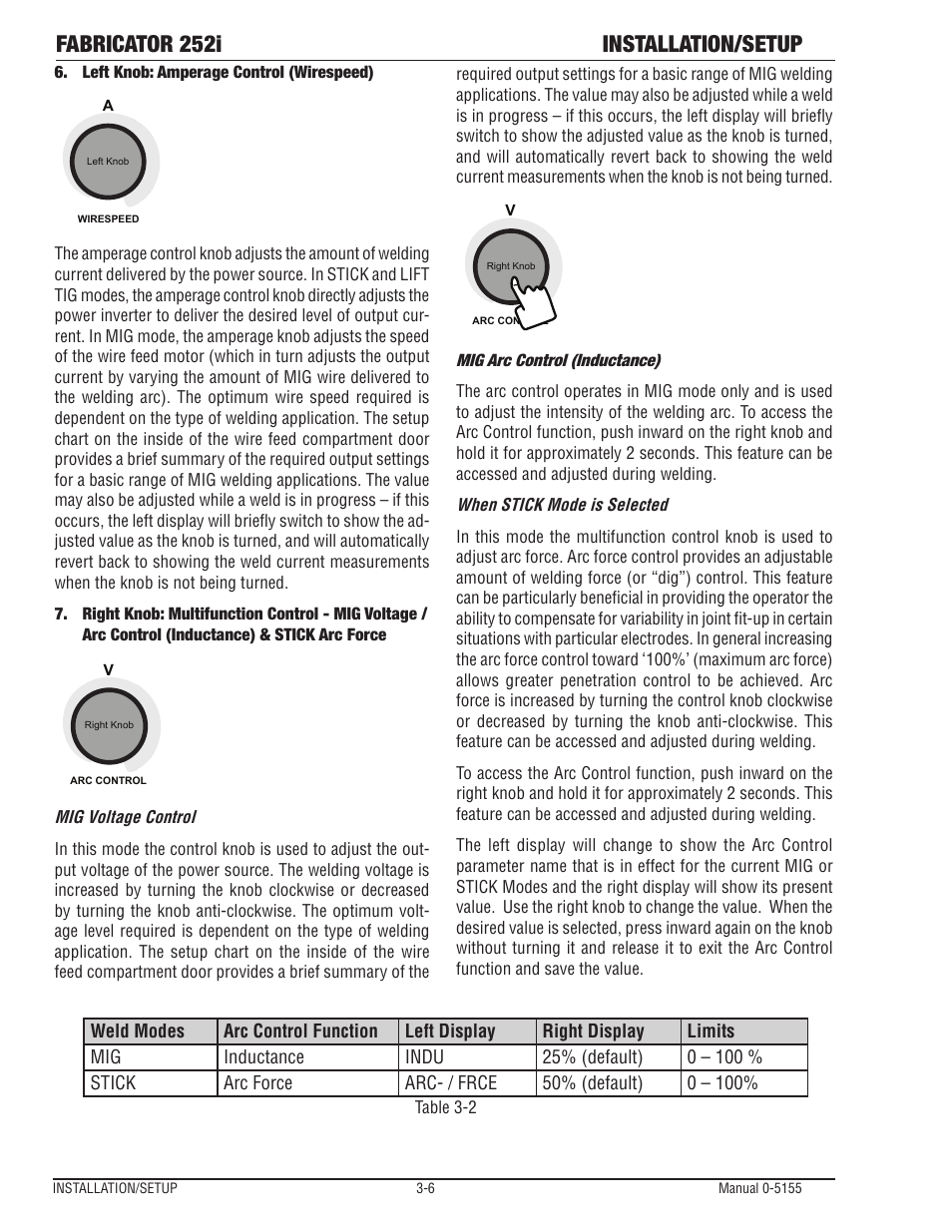 Fabricator 252i installation/setup | Tweco 252i Fabricator User Manual | Page 36 / 100