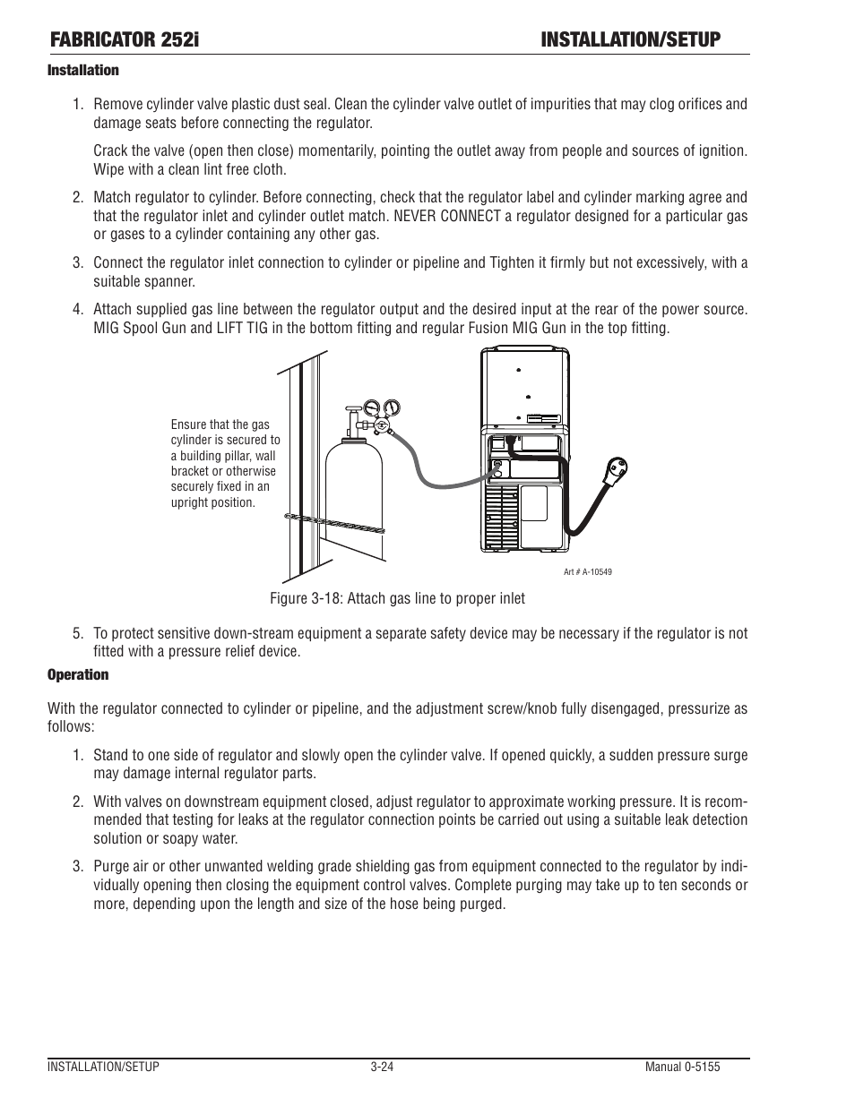 Fabricator 252i installation/setup | Tweco 252i Fabricator User Manual | Page 54 / 100