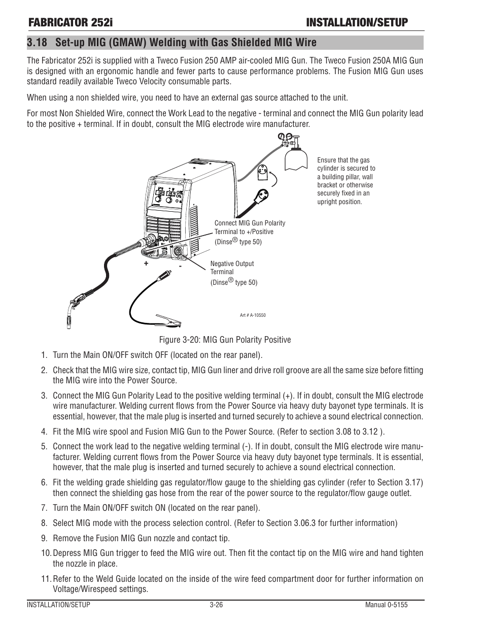 Fabricator 252i installation/setup | Tweco 252i Fabricator User Manual | Page 56 / 100
