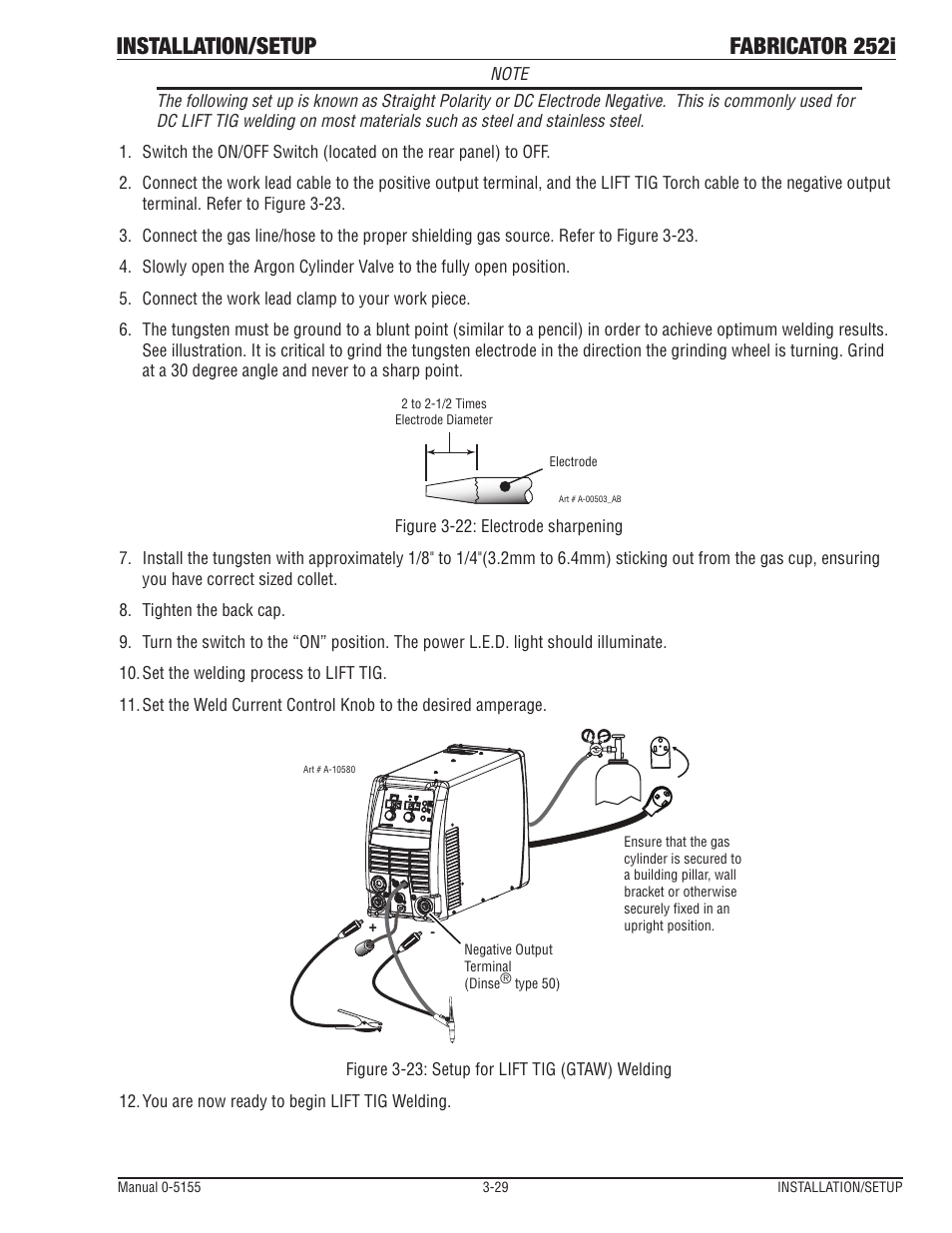 Installation/setup fabricator 252i | Tweco 252i Fabricator User Manual | Page 59 / 100