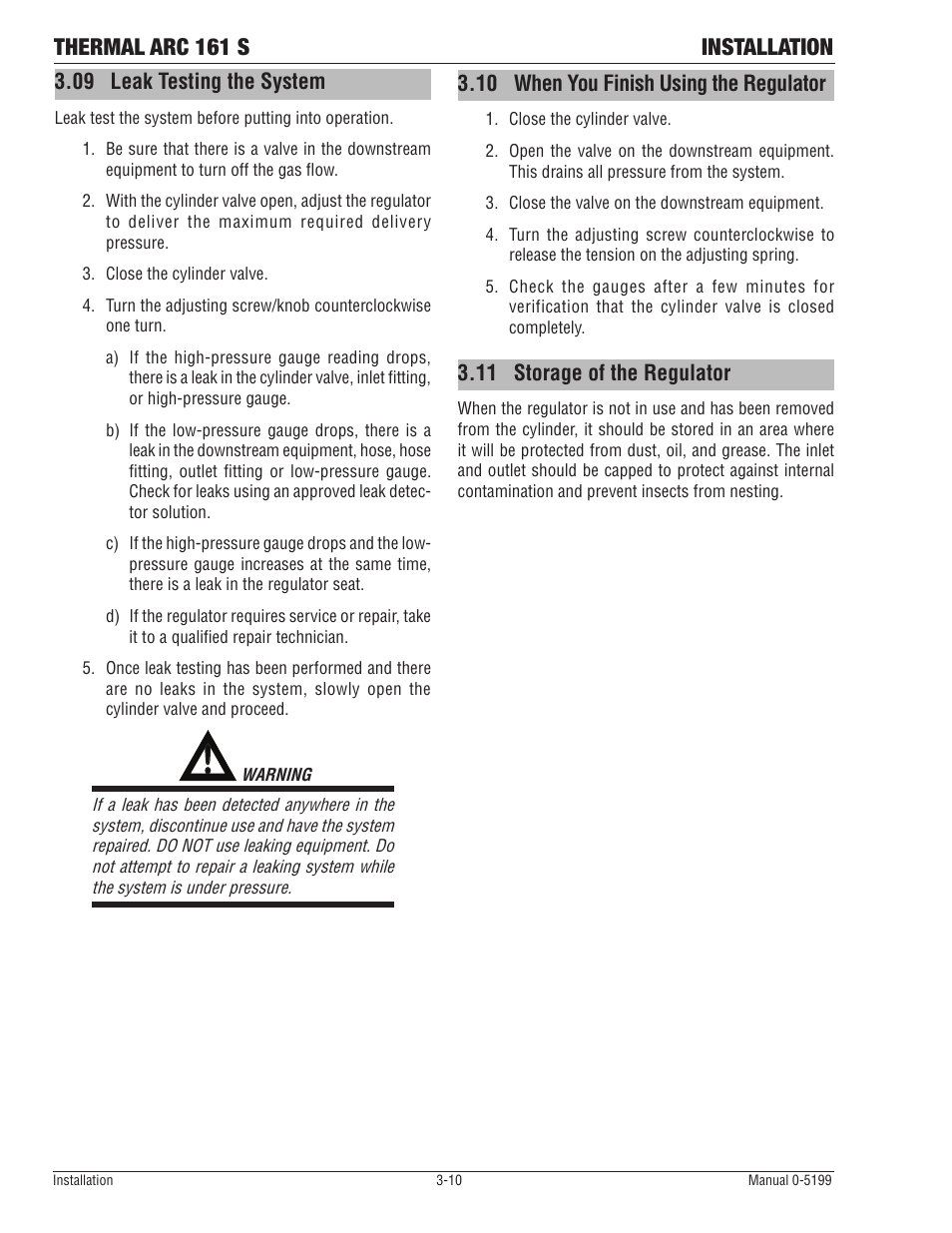 Thermal arc 161 s installation | Tweco 161 S Inverter Arc Welder User Manual | Page 26 / 52