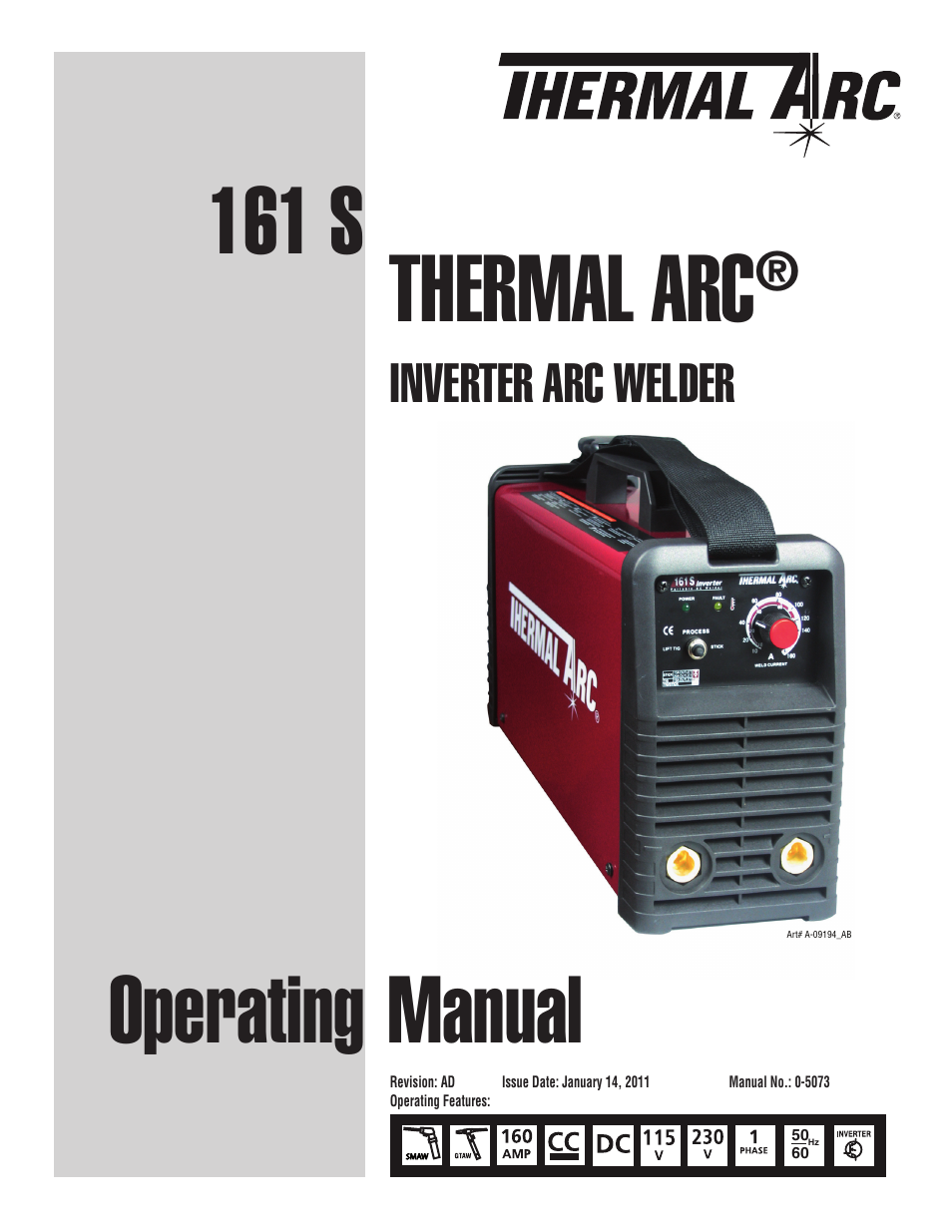 Tweco 161 S Inverter Arc Welder User Manual | 58 pages