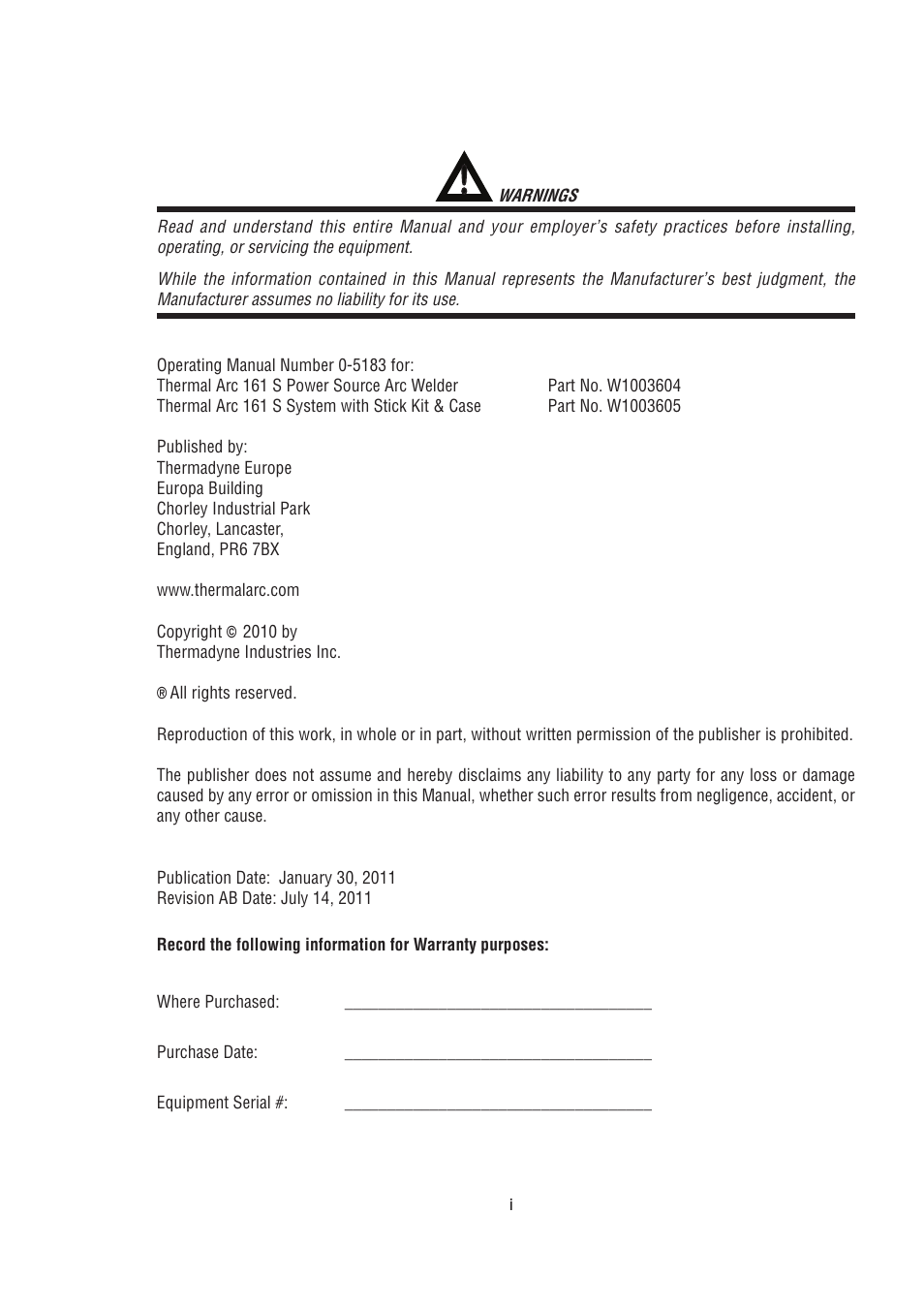 Tweco 161 S UK User Manual | Page 3 / 48