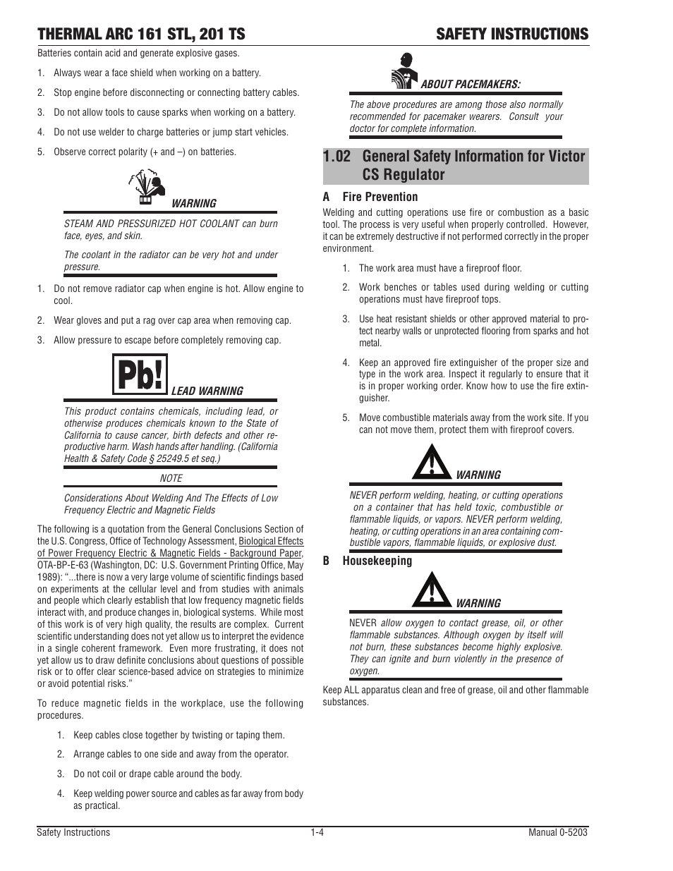 Tweco 201 ts Thermal Arc User Manual | Page 10 / 58