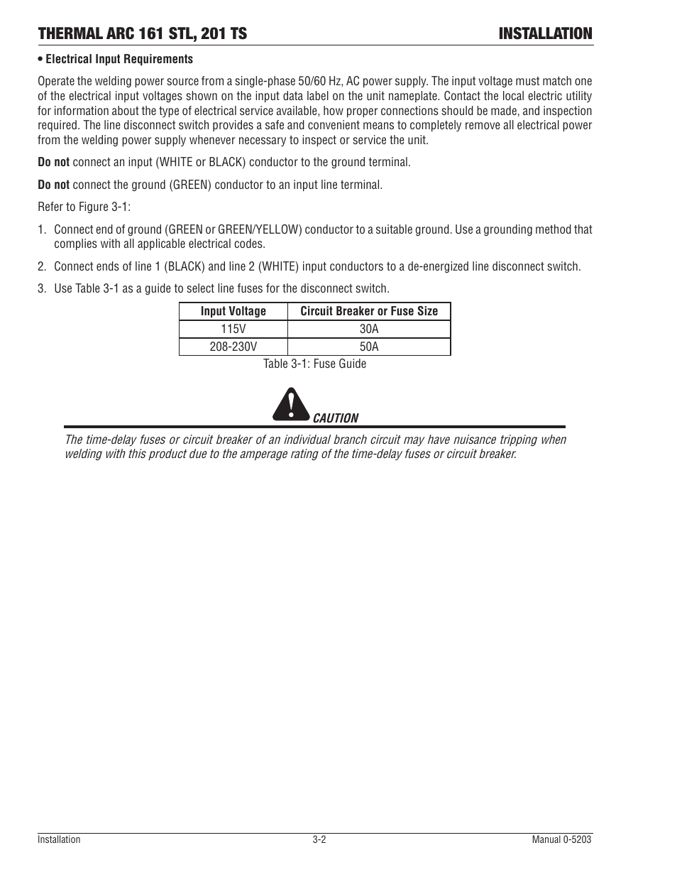 Tweco 201 ts Thermal Arc User Manual | Page 20 / 58