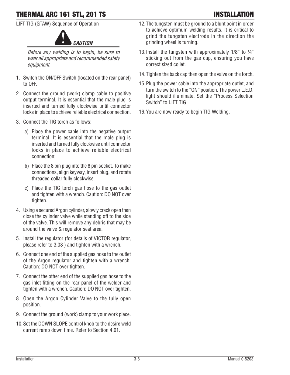 Tweco 201 ts Thermal Arc User Manual | Page 26 / 58