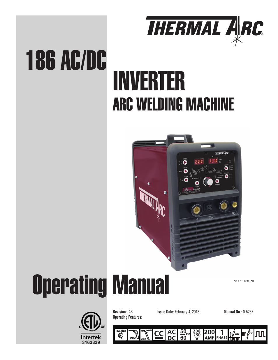 Tweco 186 DC Inverter User Manual | 84 pages