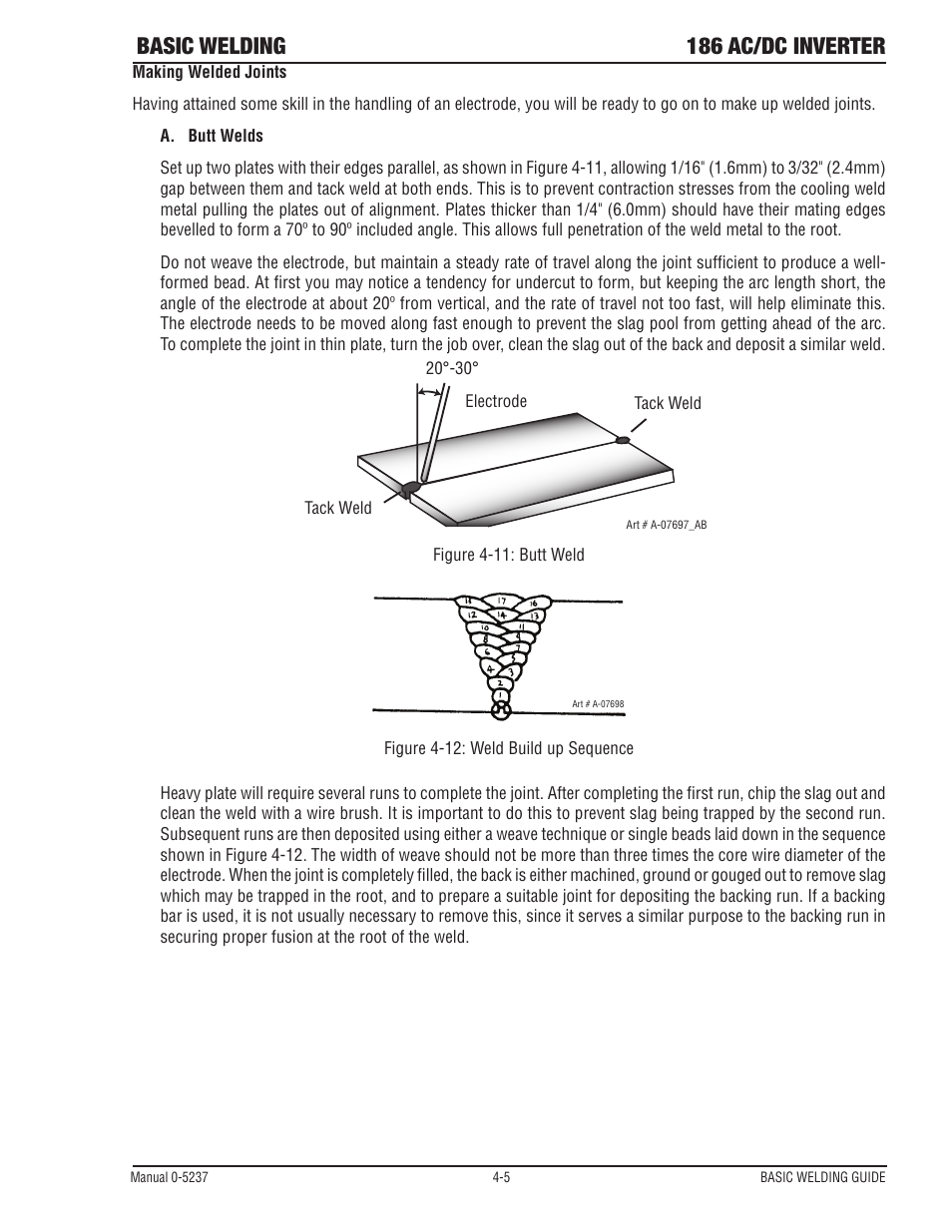 Basic welding 186 ac/dc inverter | Tweco 186 DC Inverter User Manual | Page 59 / 84