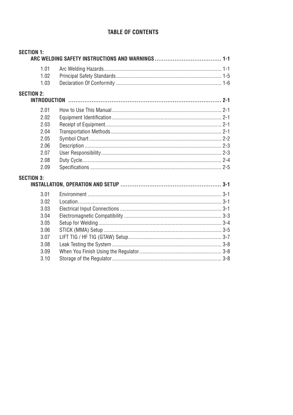 Tweco 201 ts Thermal Arc User Manual | Page 4 / 48