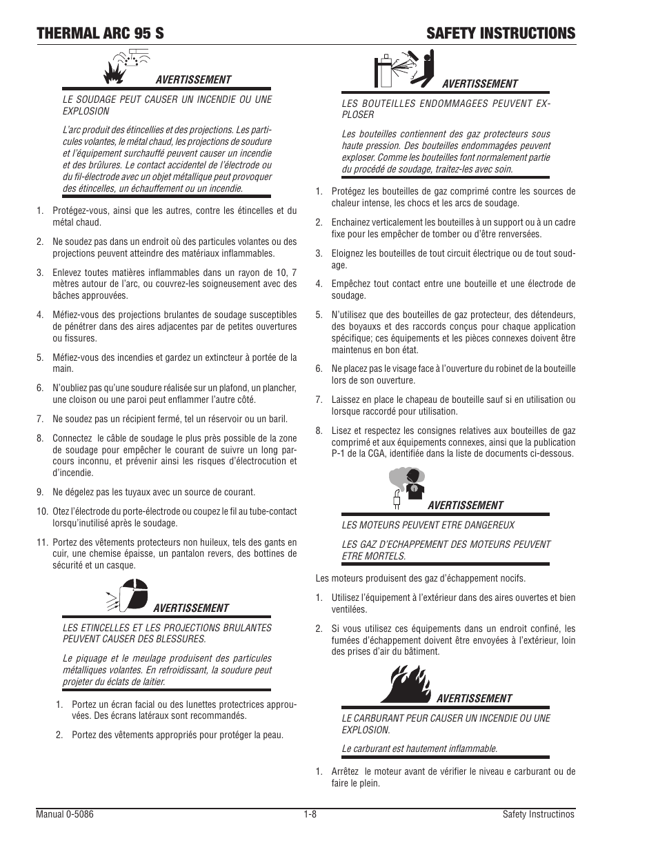 Thermal arc 95 s safety instructions | Tweco 95 S Thermal Arc(Jan2013) User Manual | Page 14 / 48