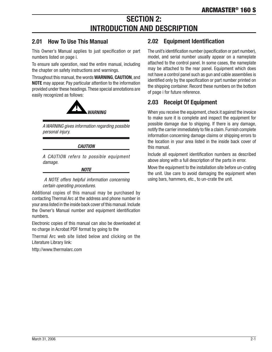 Arcmaster, 160 s | Tweco 160 S Arcmaster User Manual | Page 15 / 54
