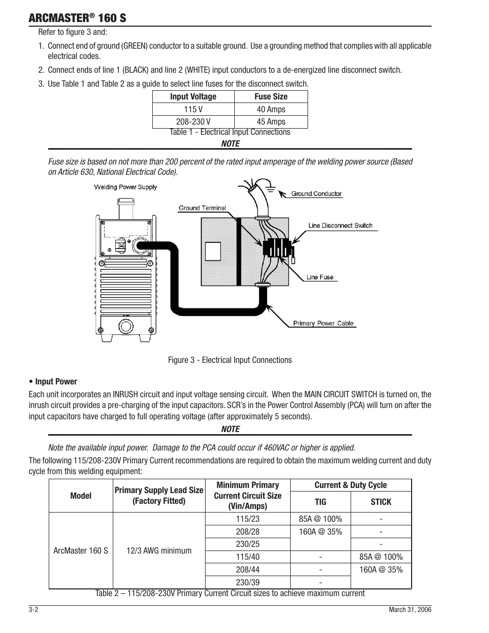 Arcmaster, 160 s | Tweco 160 S Arcmaster User Manual | Page 20 / 54