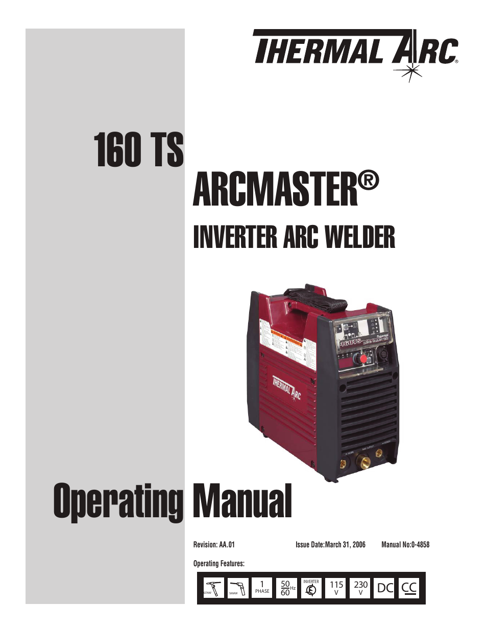 Tweco 160 TS Arcmaster User Manual | 60 pages
