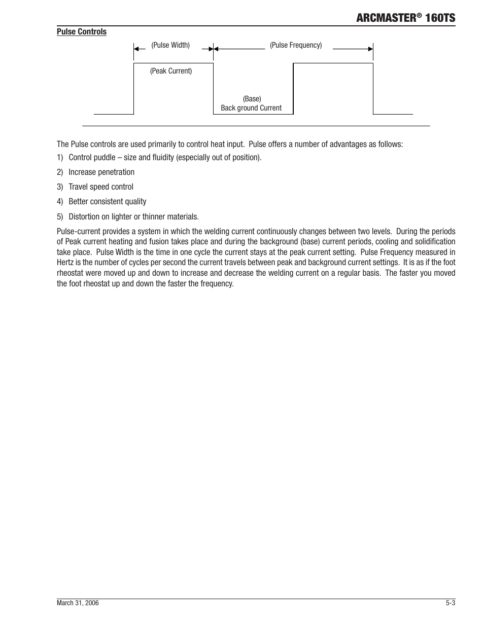 Arcmaster, 160ts | Tweco 160 TS Arcmaster User Manual | Page 33 / 60
