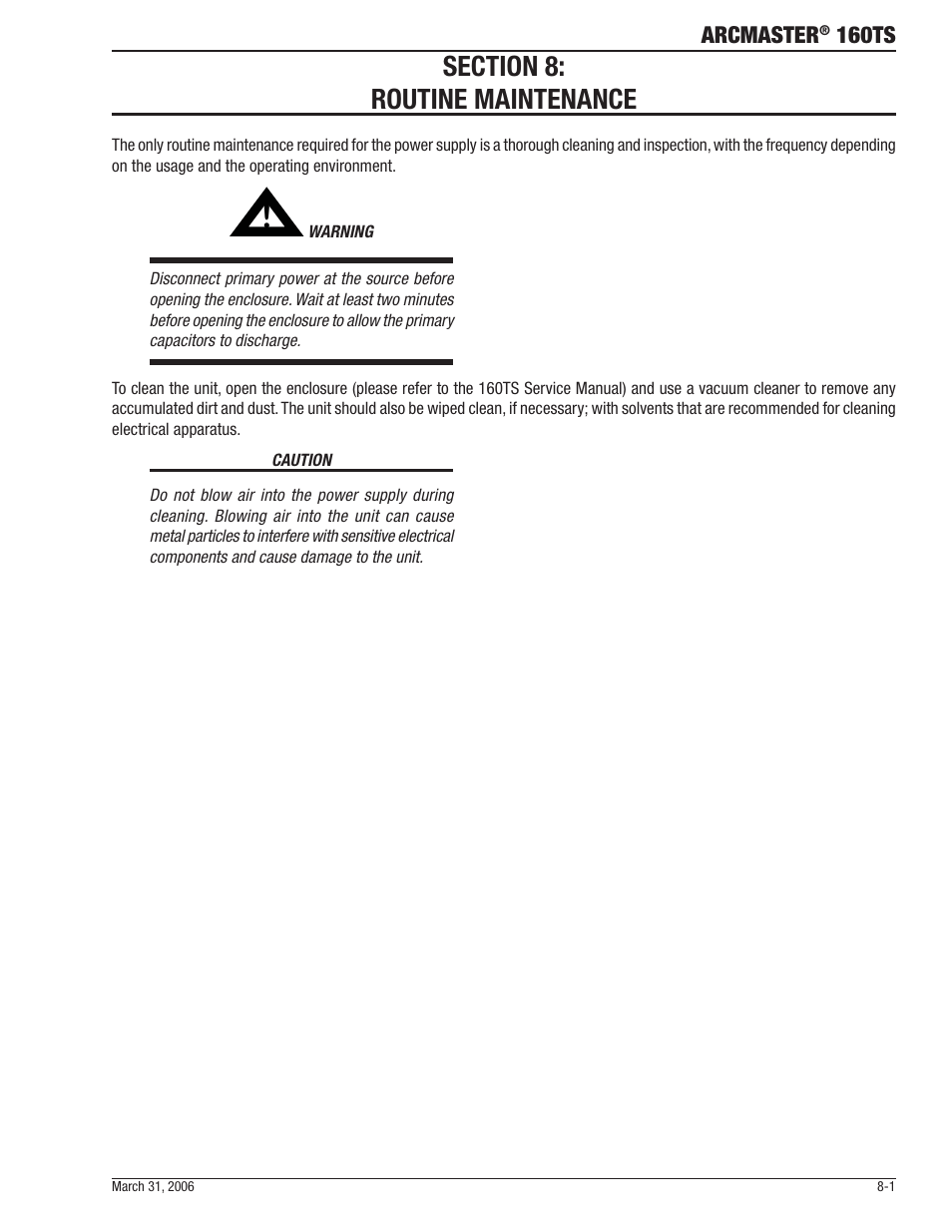 Tweco 160 TS Arcmaster User Manual | Page 39 / 60