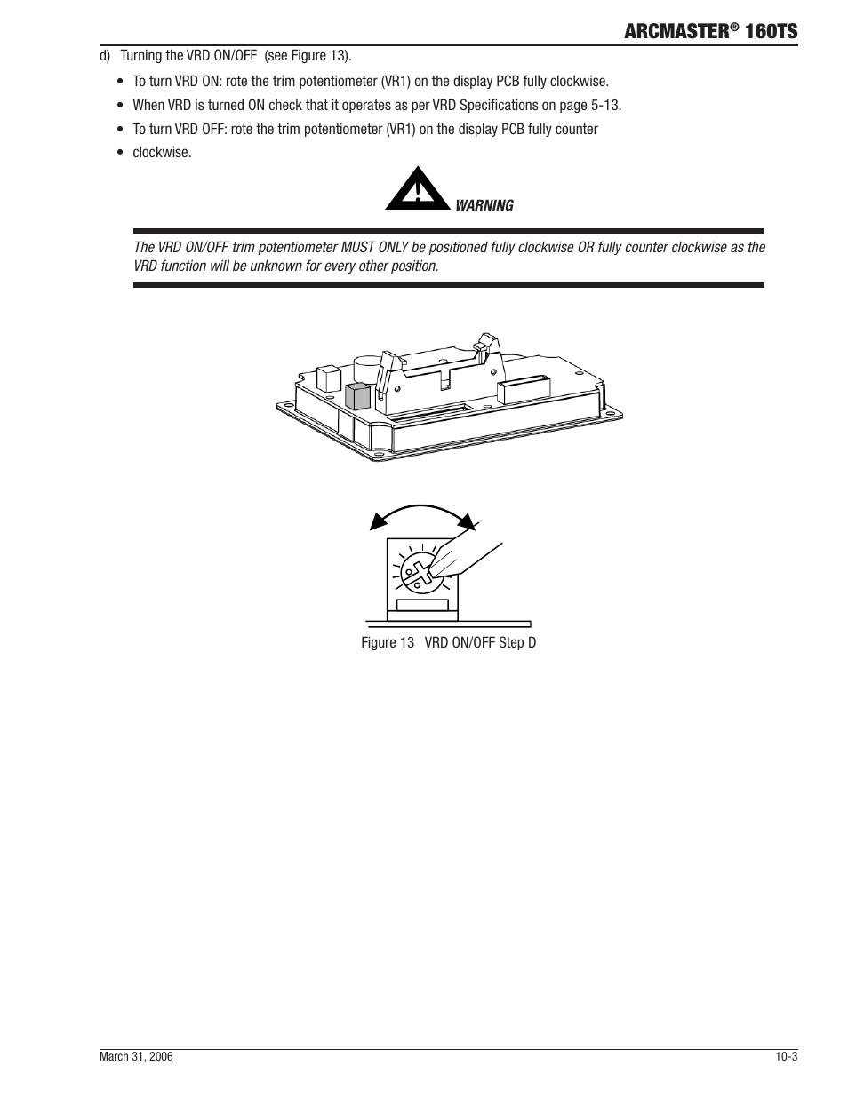 Arcmaster, 160ts | Tweco 160 TS Arcmaster User Manual | Page 47 / 60