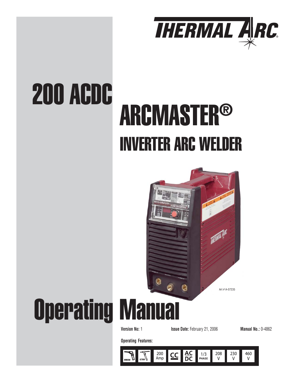 Tweco 200 ACDC Arcmaster(Feb2006) User Manual | 66 pages
