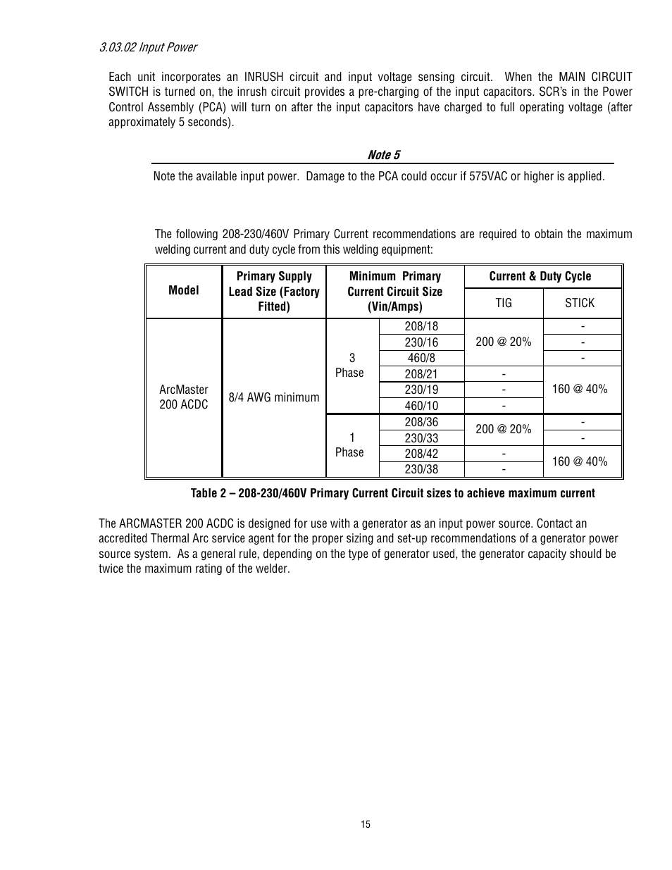 Tweco 200 ACDC Arcmaster(Feb2006) User Manual | Page 21 / 66