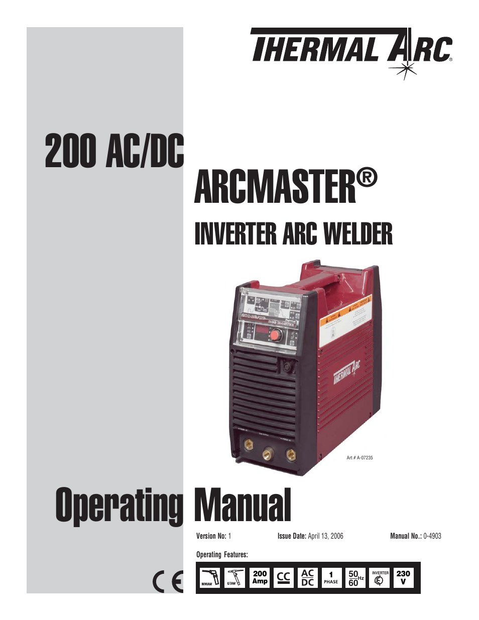 Tweco 200 ACDC Arcmaster(April2006) User Manual | 72 pages