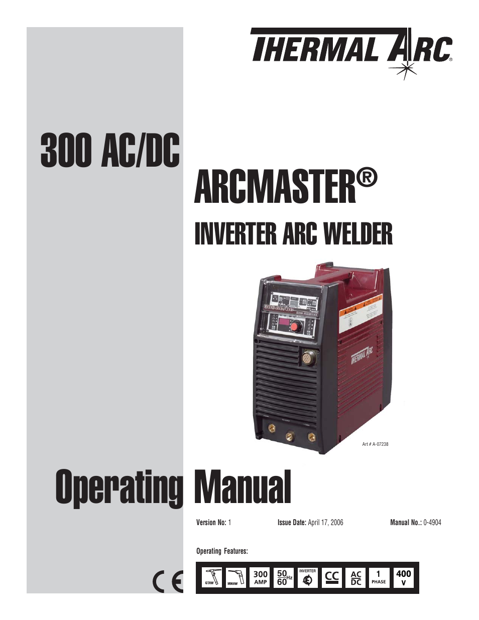 Tweco 300 ACDC Arcmaster User Manual | 66 pages