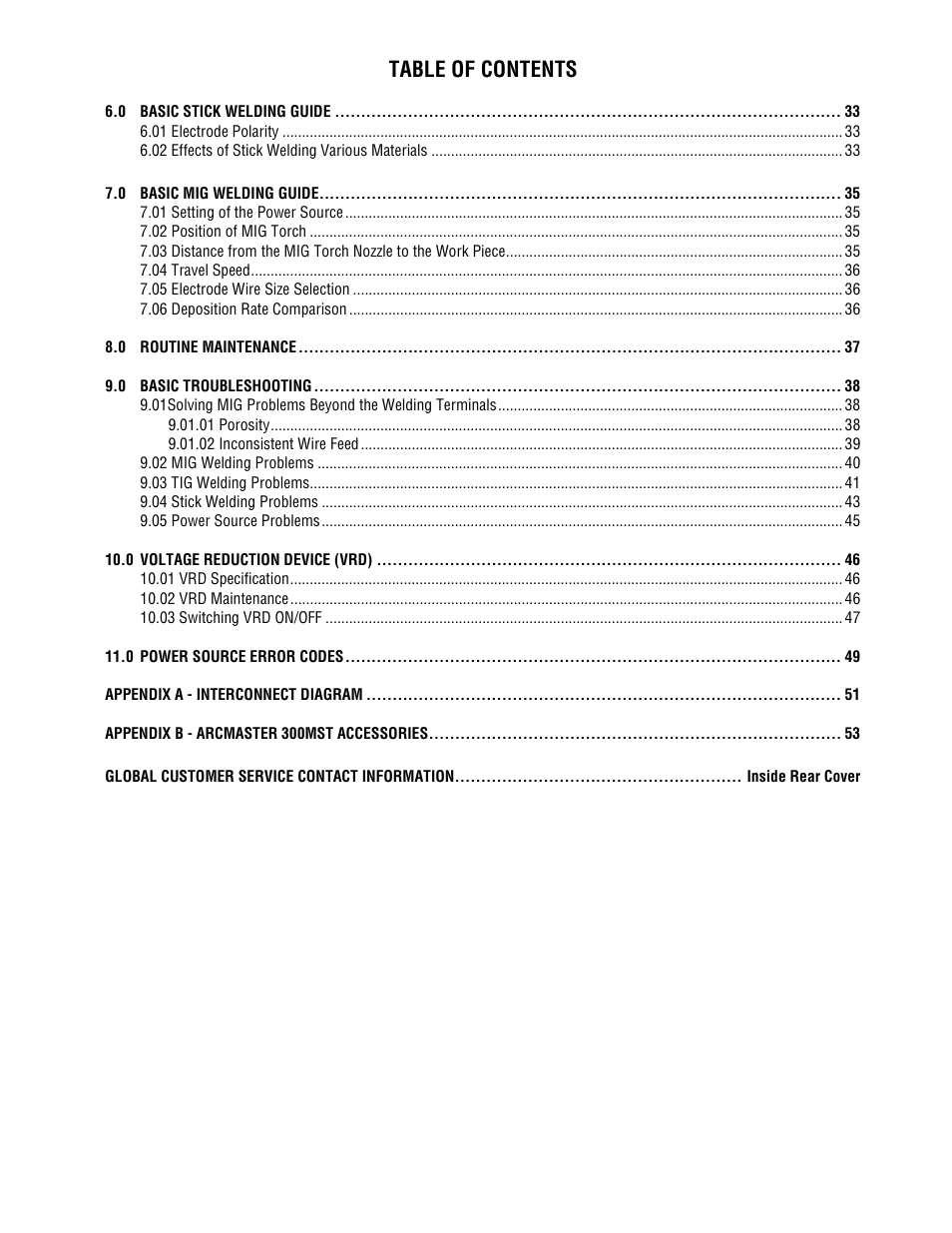 Tweco 300 MST Arcmaster User Manual | Page 5 / 66