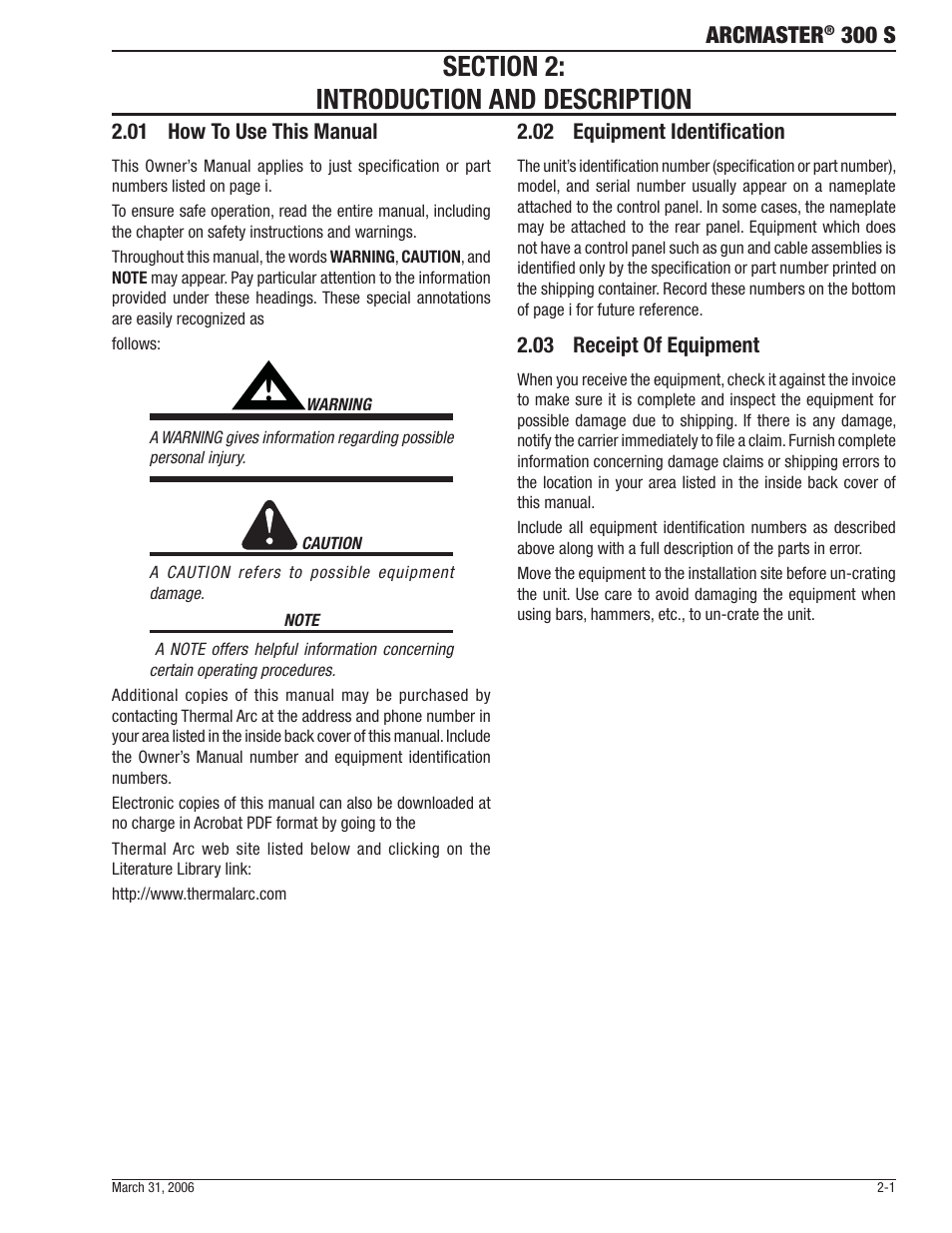 Arcmaster, 300 s | Tweco 300 S Arcmaster User Manual | Page 15 / 60