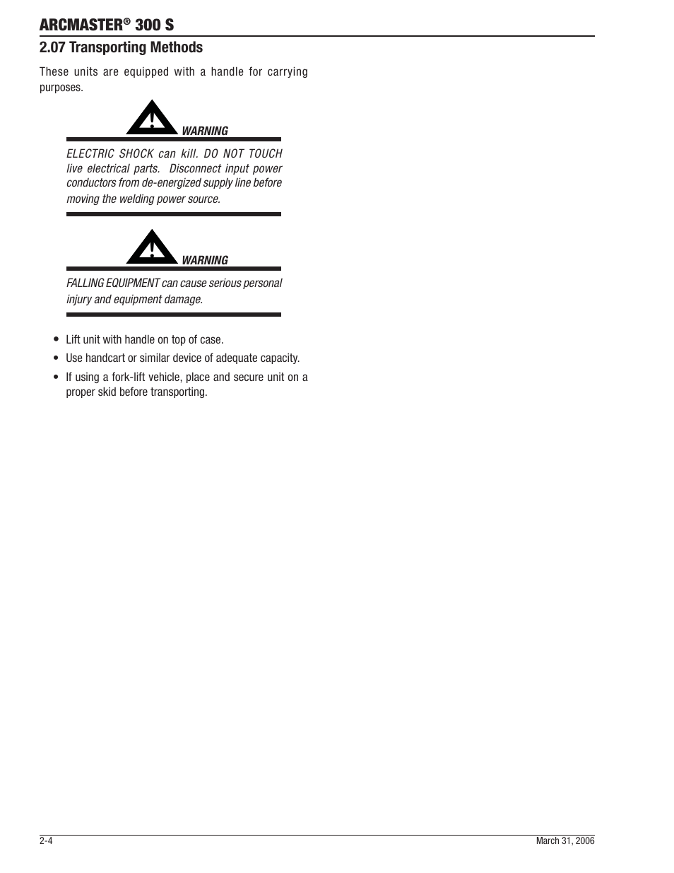 Arcmaster, 300 s | Tweco 300 S Arcmaster User Manual | Page 18 / 60