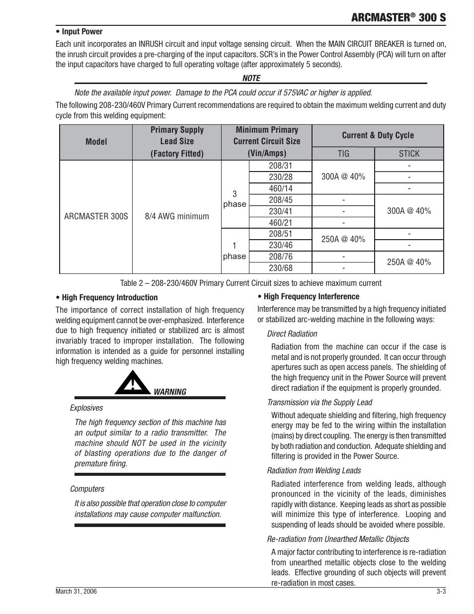 Arcmaster, 300 s | Tweco 300 S Arcmaster User Manual | Page 21 / 60
