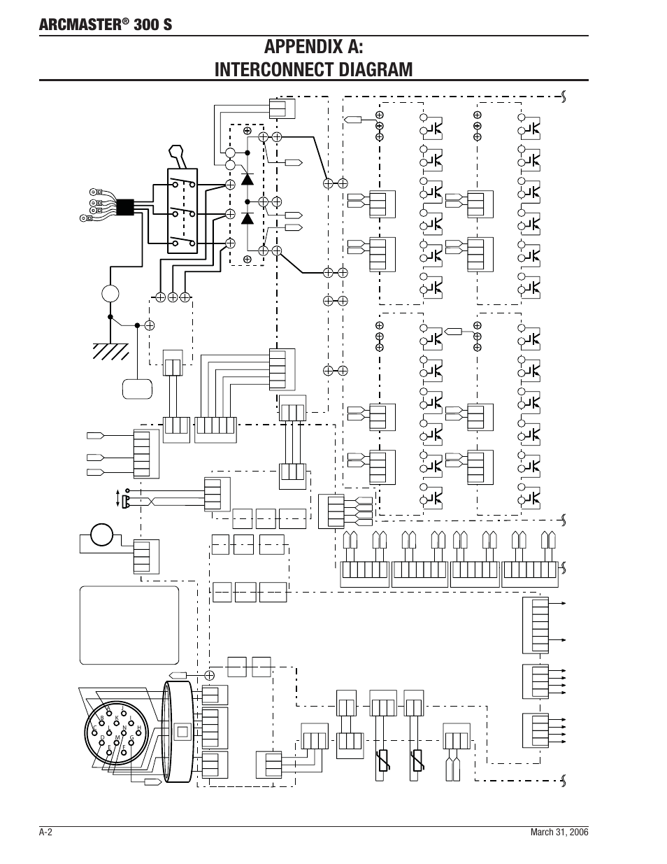 Appendix a: interconnect diagram, Arcmaster, 300 s | Tweco 300 S Arcmaster User Manual | Page 52 / 60