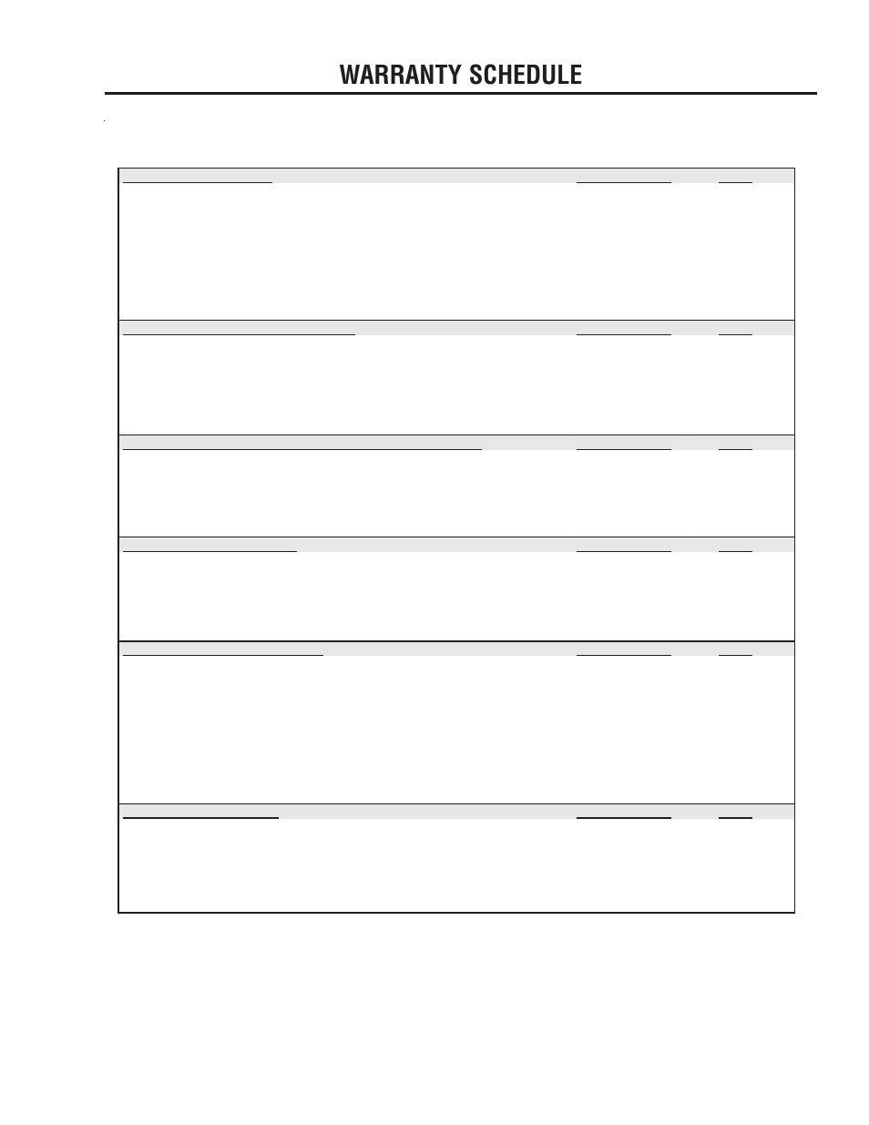 Warranty schedule, April 2006 | Tweco 300 S Arcmaster User Manual | Page 57 / 60
