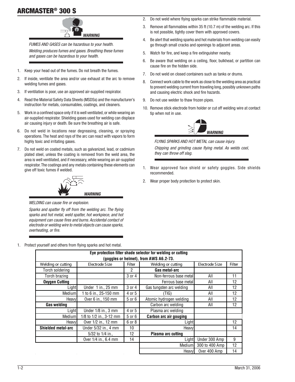 Arcmaster, 300 s | Tweco 300 S Arcmaster User Manual | Page 8 / 60