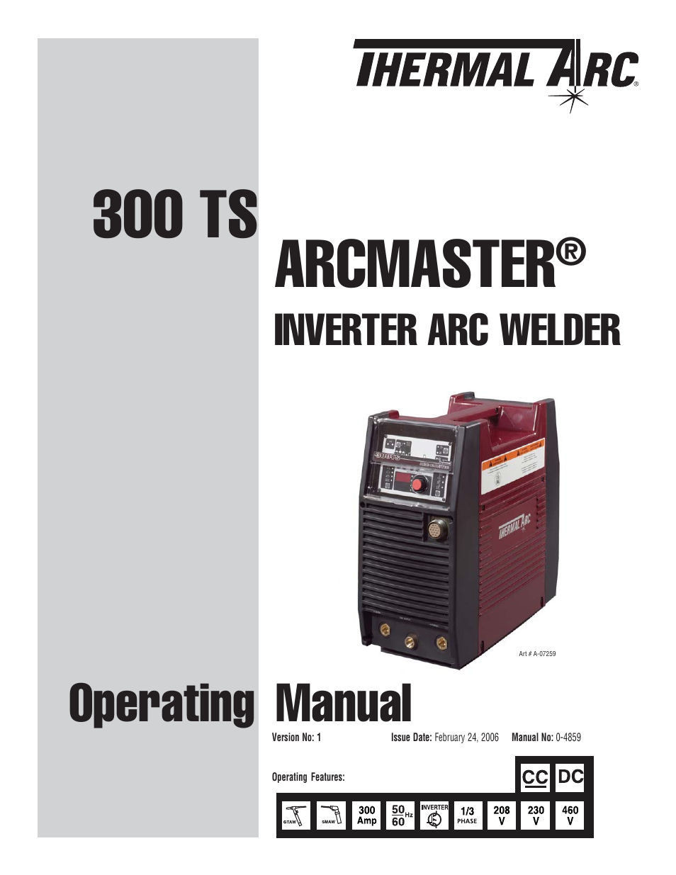 Tweco 300 TS Arcmaster(Feb2006) User Manual | 66 pages