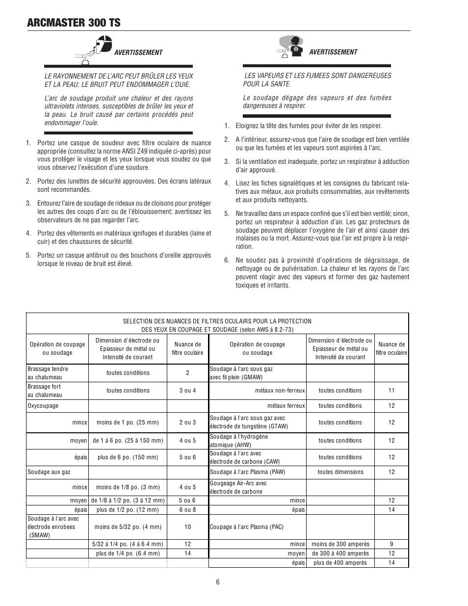 Arcmaster 300 ts | Tweco 300 TS Arcmaster(April2006) User Manual | Page 12 / 66