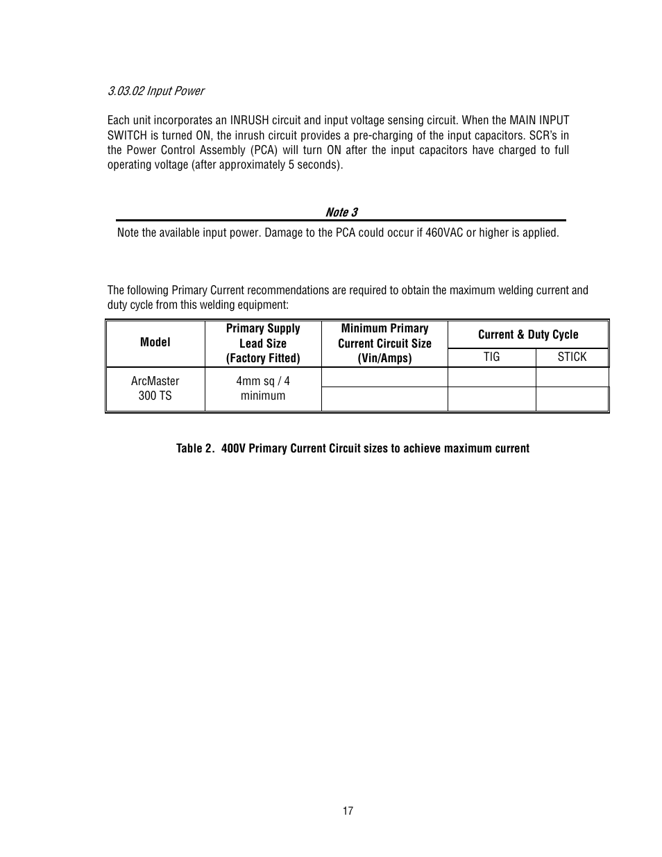 Tweco 300 TS Arcmaster(April2006) User Manual | Page 23 / 66