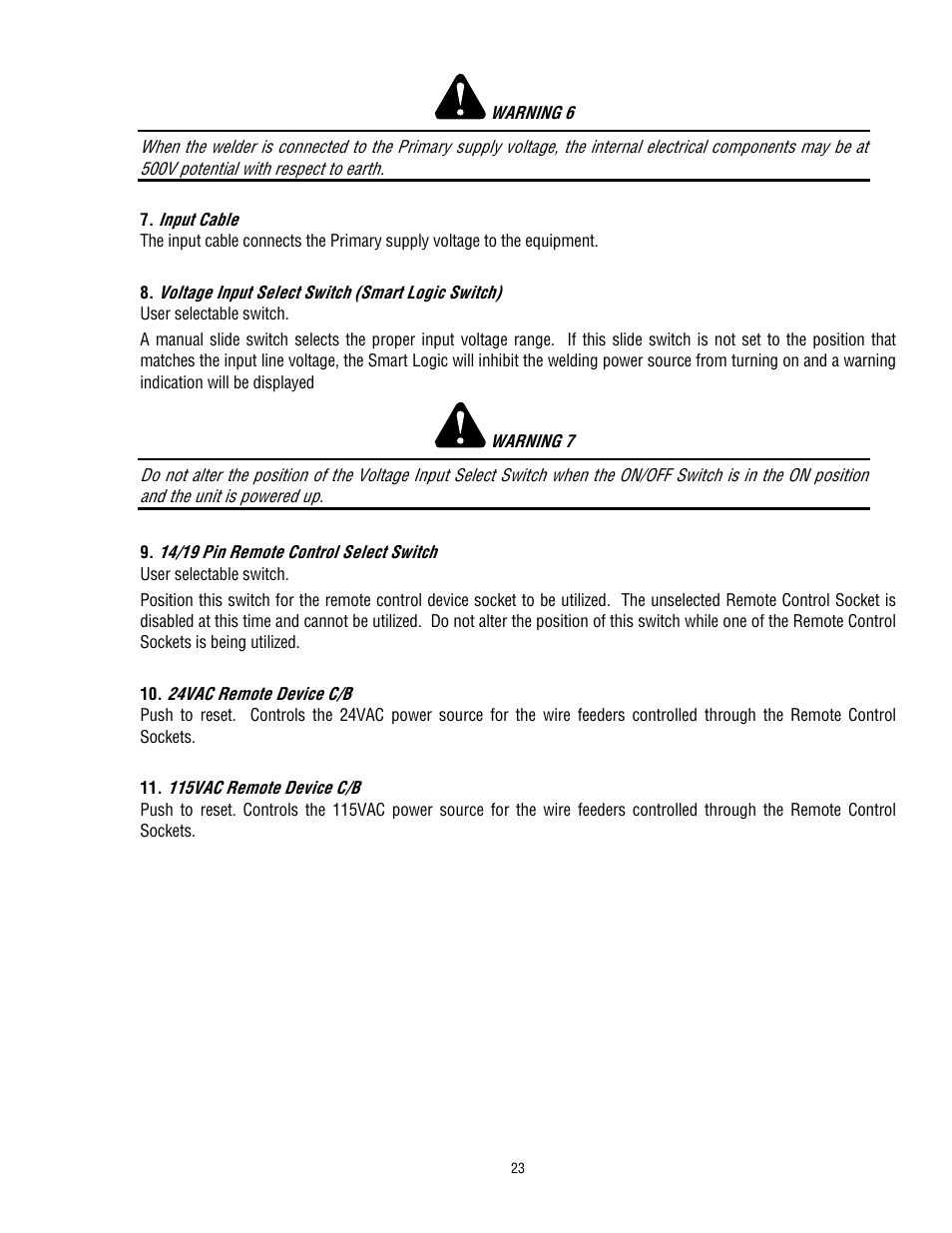 Tweco 400 MSTP Arcmaster User Manual | Page 29 / 78
