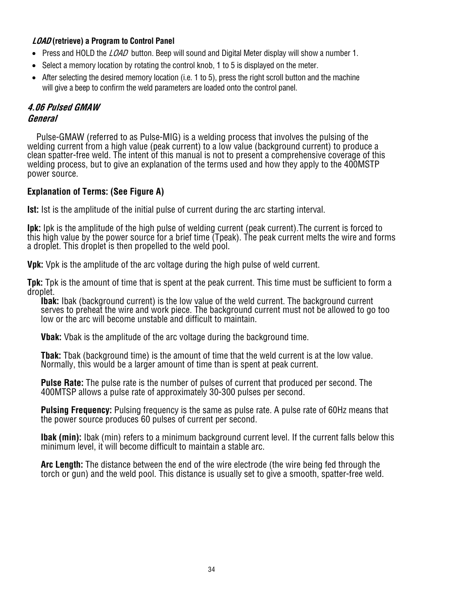 Tweco 400 MSTP Arcmaster User Manual | Page 40 / 78