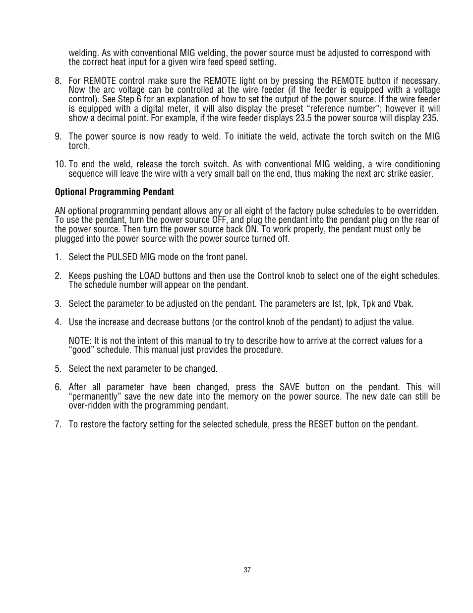 Tweco 400 MSTP Arcmaster User Manual | Page 43 / 78