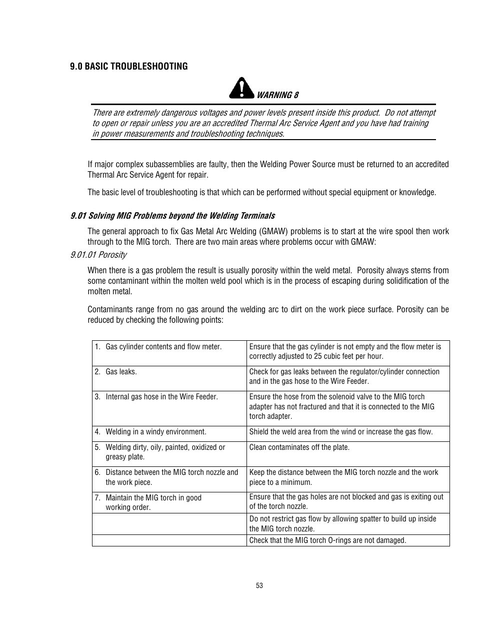 Tweco 400 MSTP Arcmaster User Manual | Page 59 / 78