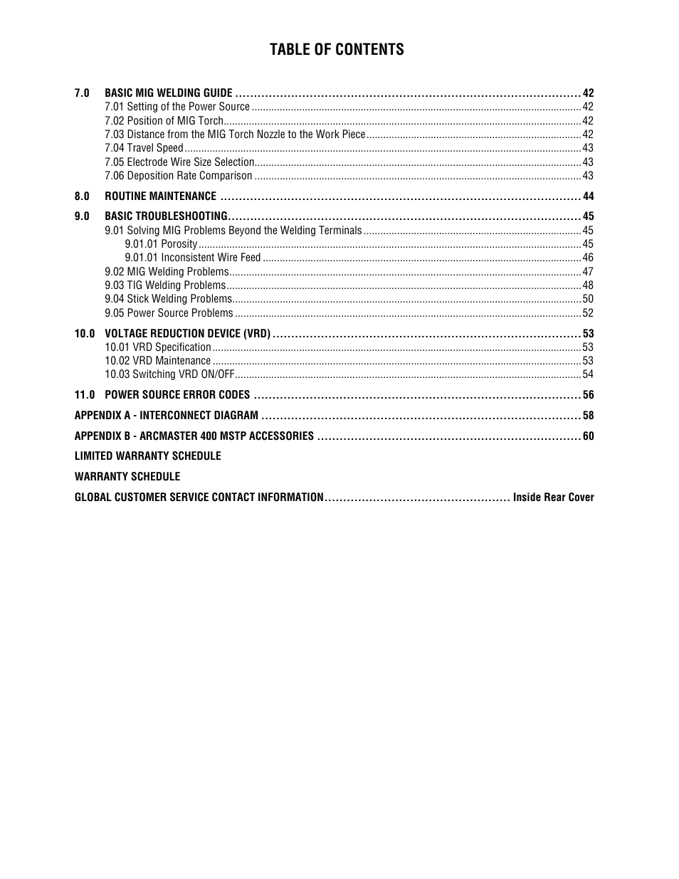 Tweco 400 MSTP Arcmaster User Manual | Page 6 / 78