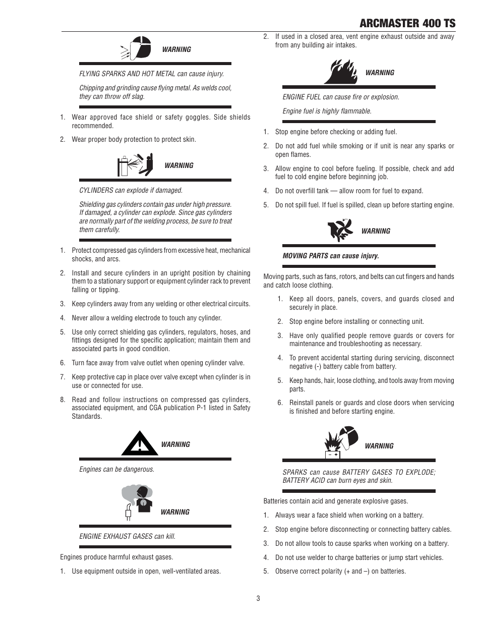 Arcmaster 400 ts | Tweco 400 TS Arcmaster User Manual | Page 9 / 66