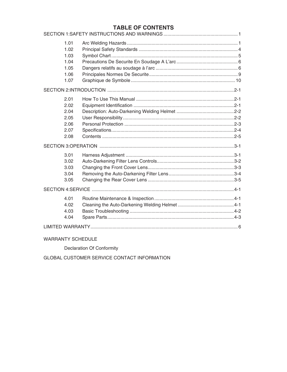 Tweco Auto Darkening Welding Helmet User Manual | Page 4 / 37