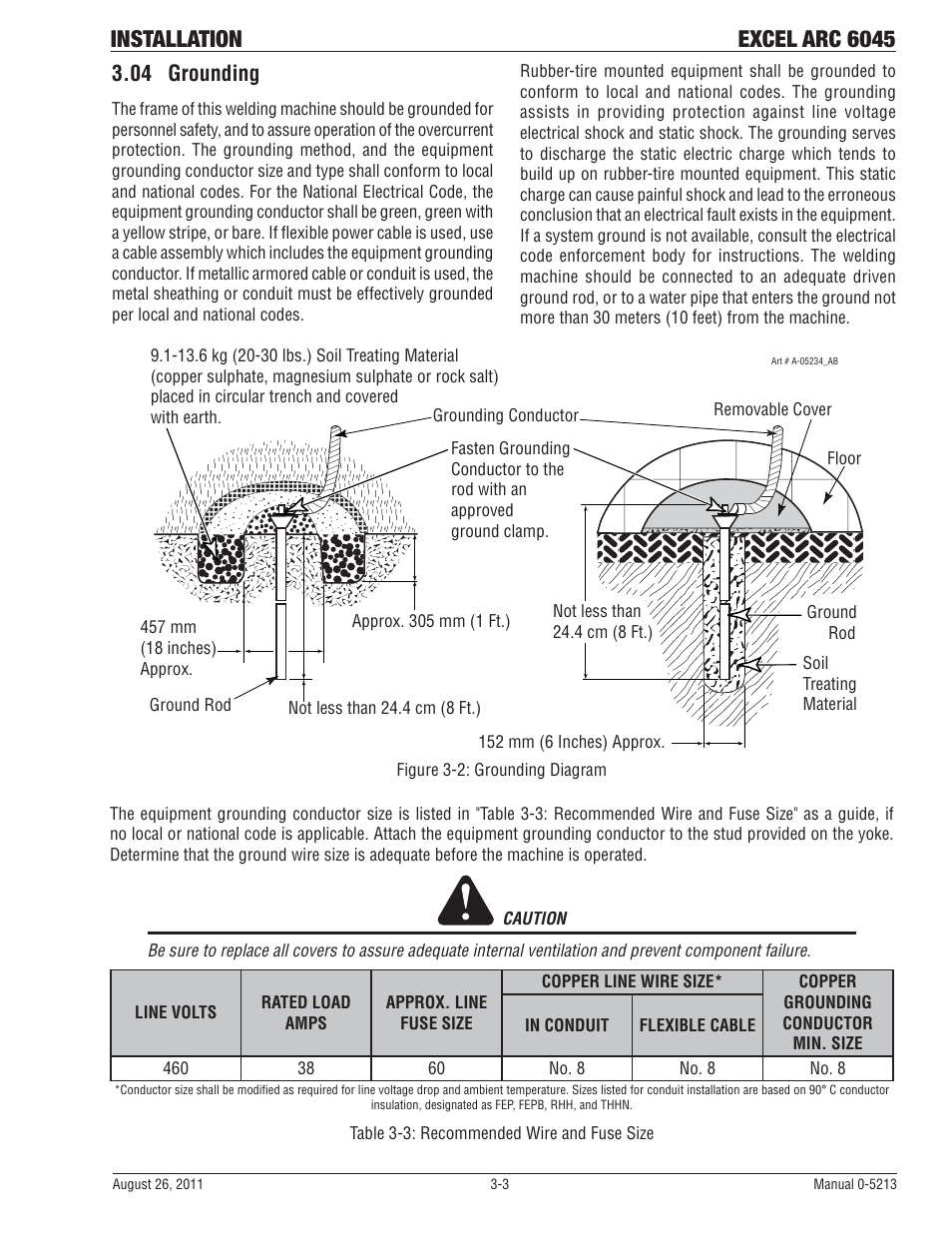 04 grounding, Installation excel arc 6045 | Tweco 6045 Excel Arc User Manual | Page 23 / 48
