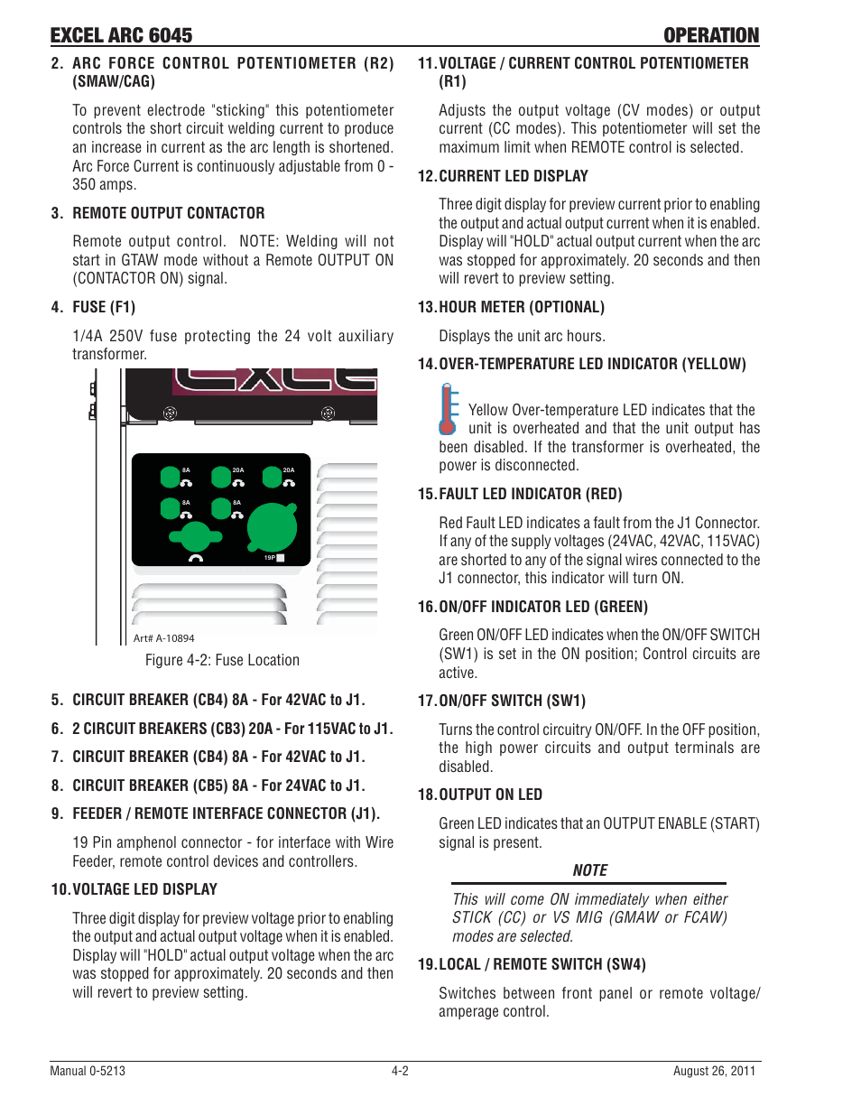Excel arc 6045 operation | Tweco 6045 Excel Arc User Manual | Page 28 / 48