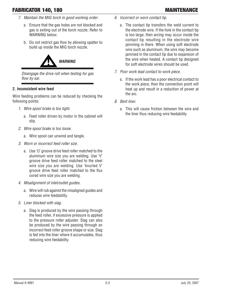 Tweco 180 Portable MIG User Manual | Page 52 / 68