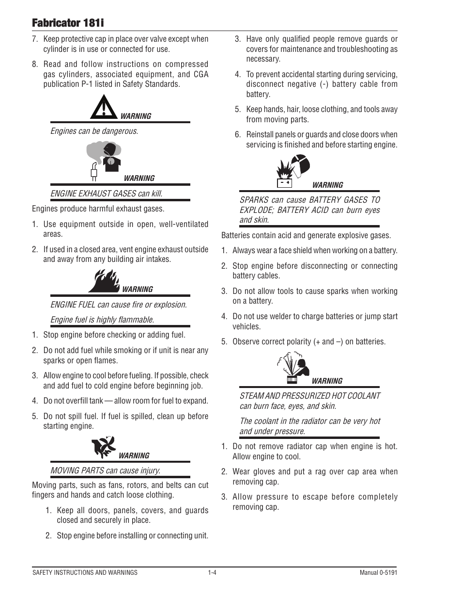 Fabricator 181i | Tweco 181i Thermal Arc Fabricator User Manual | Page 10 / 96