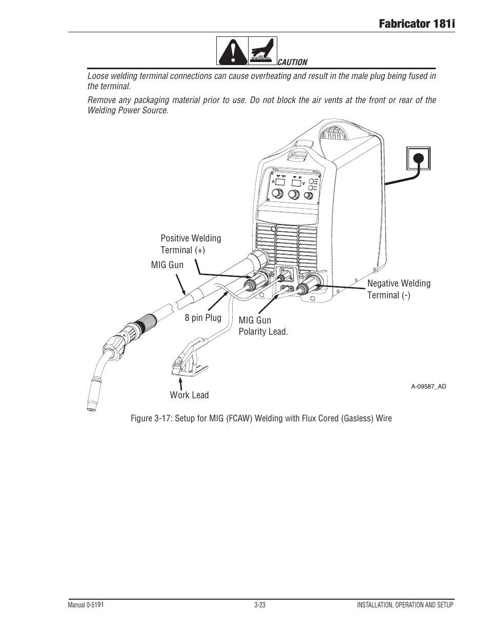 Fabricator 181i | Tweco 181i Thermal Arc Fabricator User Manual | Page 53 / 96