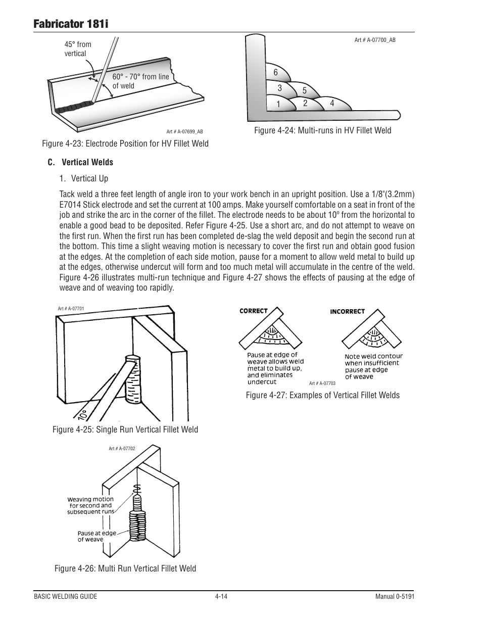 Fabricator 181i | Tweco 181i Thermal Arc Fabricator User Manual | Page 72 / 96