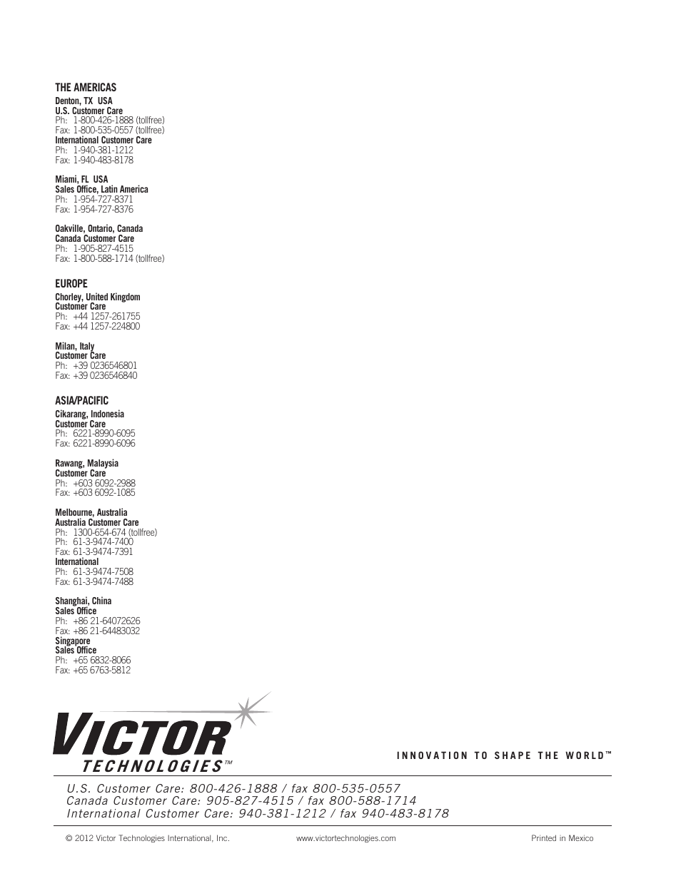 Tweco 181i Thermal Arc Fabricator User Manual | Page 96 / 96